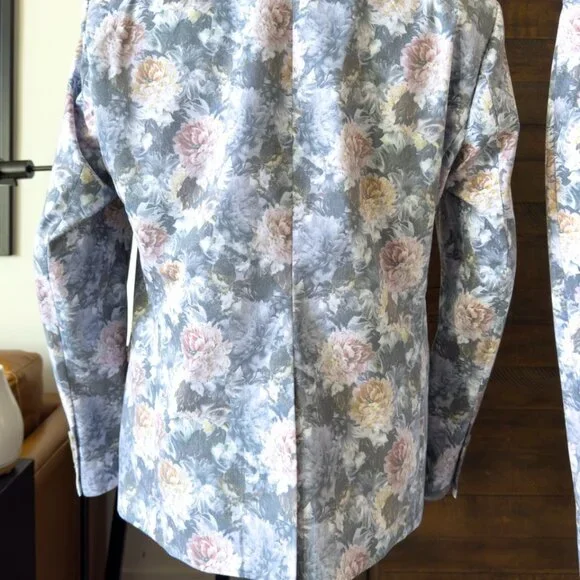 boohooMAN Floral Print Skinny Fit Suit - 40R